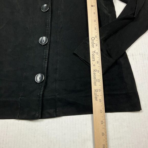 Chicos Travelers Cardigan Jacket Black Long Sleeve Button Front Stretch 1 Medium - Picture 6 of 11